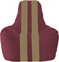 Кресло-мешок Flagman Спортинг С1.1-301 (бордовый/бежевый)