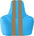 Кресло-мешок Flagman Спортинг С1.1-271 (голубой/бежевый)