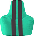 Кресло-мешок Flagman Спортинг С1.1-283 (бирюзовый/черный)