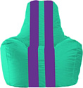 Кресло-мешок Flagman Спортинг С1.1-285 (бирюзовый/фиолетовый)