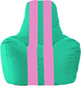Кресло-мешок Flagman Спортинг С1.1-295 (бирюзовый/розовый)