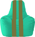 Кресло-мешок Flagman Спортинг С1.1-297 (бирюзовый/оливковый)