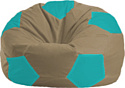 Кресло-мешок Flagman Мяч Стандарт М1.1-98 (бежевый/бирюзовый)