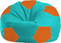 Кресло-мешок Flagman Мяч Стандарт М1.1-296 (бирюзовый/оранжевый)