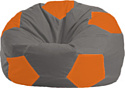 Кресло-мешок Flagman Мяч Стандарт М1.1-342 (серый/оранжевый)