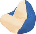 Кресло-мешок Flagman Релакс Г4.1-021 (светло-бежевый/синий)