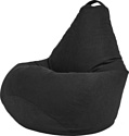 Кресло-мешок Sled Велюр 70х70х100 (черный)