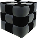Пуфик Brioli Рубик L22-L20 (черный/серый)