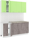 Готовая кухня Кортекс-мебель Корнелия Лира-лайт 1.8м (зеленый/оникс/марсель)