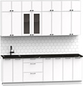 Готовая кухня Интермебель Лион-8 В-1 2.4м (белый софт/сесамо)
