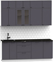 Готовая кухня Интермебель Лион-6 В-1 2.1м (графит софт/сесамо)