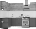 Готовая кухня Интермебель Микс Топ-12 2x1.5м левая (дуб каньон-вудлайн кремовый-венато)