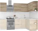 Готовая кухня Интермебель Микс Топ-18 2x1.7м правая (дуб каньон-вудлайн кремовый-венато)