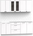 Готовая кухня Интермебель Лион-15 2м без столешницы (белый софт)