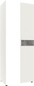 Шкаф распашной Doma Лотос 2х-дверный с зеркалом 800 (белый/бетон серый)