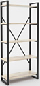 Стеллаж Hype Mebel Стандарт-2 50x200 (черный/древесина белая)