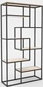 Стеллаж Hype Mebel Зиг-Заг-2 120x200 (черный/древесина белая)