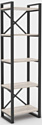 Стеллаж Hype Mebel Стандарт 80x170 (черный/древесина белая)