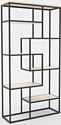 Стеллаж Hype Mebel Зиг-Заг-2 100x170 (черный/древесина белая)