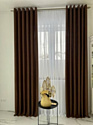 Комплект штор Модный текстиль Канвас 06L 112MTKANVASMO2-2 3.6x2.5 (2 шт, коричневый/золотой)