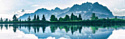 Картина Stamprint Озеро и горы АT020 (45x140)