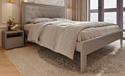 Кровать Bama Георг (160x200, серый/экокожа)