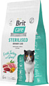 Сухой корм для кошек Brit Superpremium Sterilised с индейкой и уткой для стерилизованных (профилактика МКБ) 1.5 кг