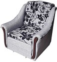 Кресло-кровать Асмана Виктория (рогожка цветок черный)