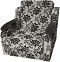 Кресло-кровать Асмана Виктория с декором (рогожка вензель коричневый)