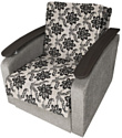 Кресло-кровать Асмана Виктория с декором 2 (рогожка вензель коричневый/рогожка беж)