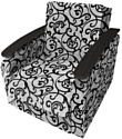 Кресло-кровать Асмана Виктория с декором 2 (рогожка завиток черный)