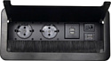 Блок розеток AKS Atlas USB выдвижной (2 розетки, черный)