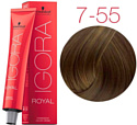 Крем-краска для волос Schwarzkopf Professional Igora Royal Permanent Color Creme 7-55 60 мл