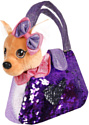 Классическая игрушка Fluffy Family Щенок в сумочке с пайетками 681689