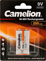 Аккумуляторы Camelion HR6F22 250 mAh NH-9V250-BP1