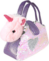 Классическая игрушка Fluffy Family Единорог в сумочке с пайетками 681687