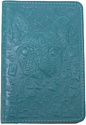 Обложка для паспорта Poshete 681-OP0106151-BIR (бирюзовый)