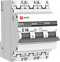 Выключатель автоматический EKF ВА 47-63 3P 16А (C) 4.5kA PROxima mcb4763-3-16C-pro