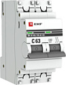 Выключатель автоматический EKF ВА 47-63 2P 63А (C) 4.5kA PROxima mcb4763-2-63C-pro