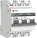 Выключатель автоматический EKF ВА 47-63 3P 20А (C) 4.5kA PROxima mcb4763-3-20C-pro