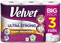 Бумажные полотенца Velvet Ultra Strong 3 слоя (3 рулона)