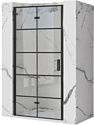 Душевая дверь Rea Molier 100 REA-K6963 (черный/прозрачное стекло)