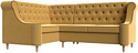 Угловой диван Лига диванов Бронкс левый 107298L (микровельвет желтый)