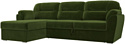 Угловой диван Лига диванов Бостон левый 109493L (микровельвет зеленый)
