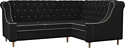 Угловой диван Лига диванов Бронкс 104574 (правый, черный)