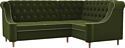 Угловой диван Лига диванов Бронкс 104576 (правый, зеленый)