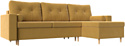 Угловой диван Лига диванов Белфаст правый 112245 (микровельвет желтый)