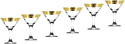 Набор бокалов для мартини Promsiz EAV03-410/S/Z/6