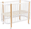 Классическая детская кроватка Polini Kids Simple 350 (белый/натуральный)