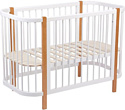 Классическая детская кроватка Polini Kids Simple 350 (белый/бук)